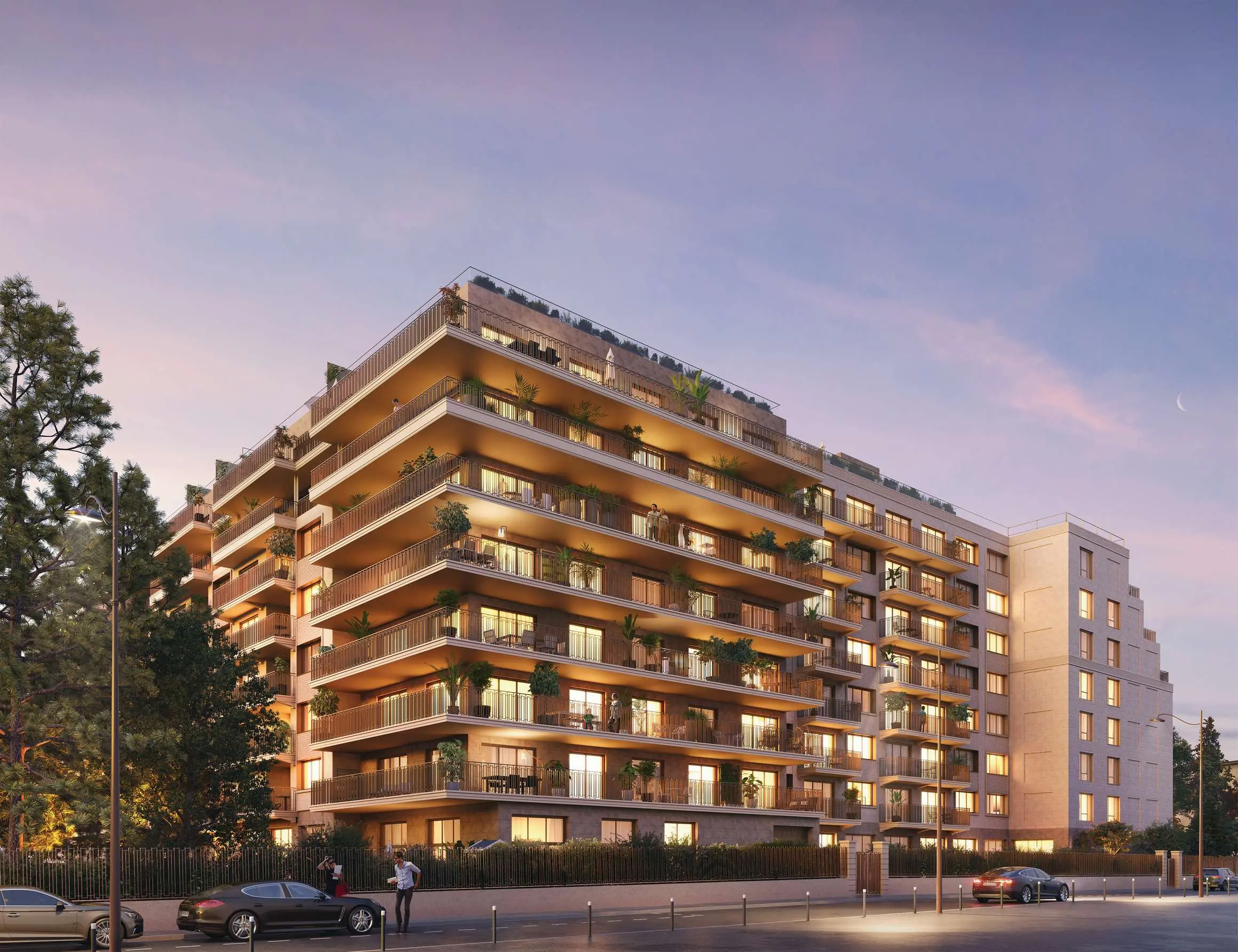 Le programme immobilier d’appartements de luxe 58 Victor Hugo vue de la rue